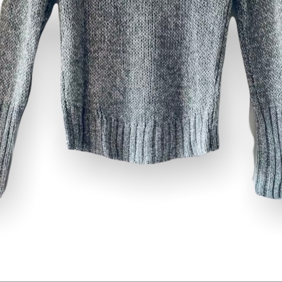 Mudd Womens Junior Silver Gray Sparkly Sequin Long Sleeve Pullover  Sweater M - Picture 12 of 13